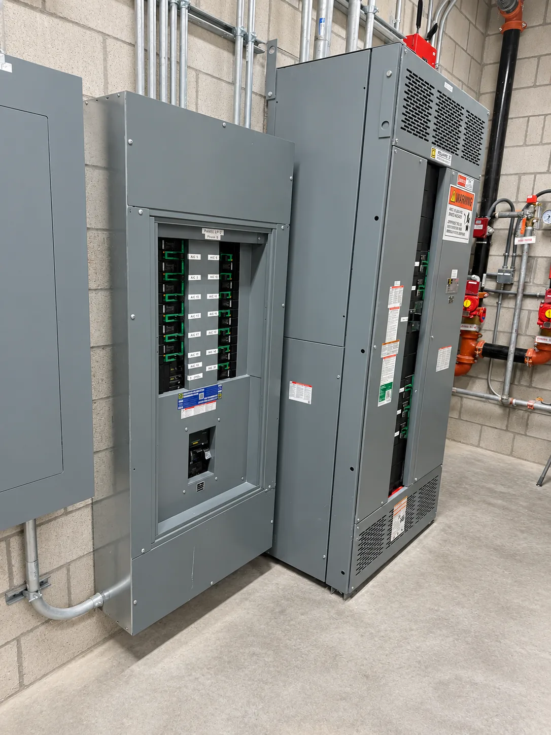Electrical service panels installed by our team